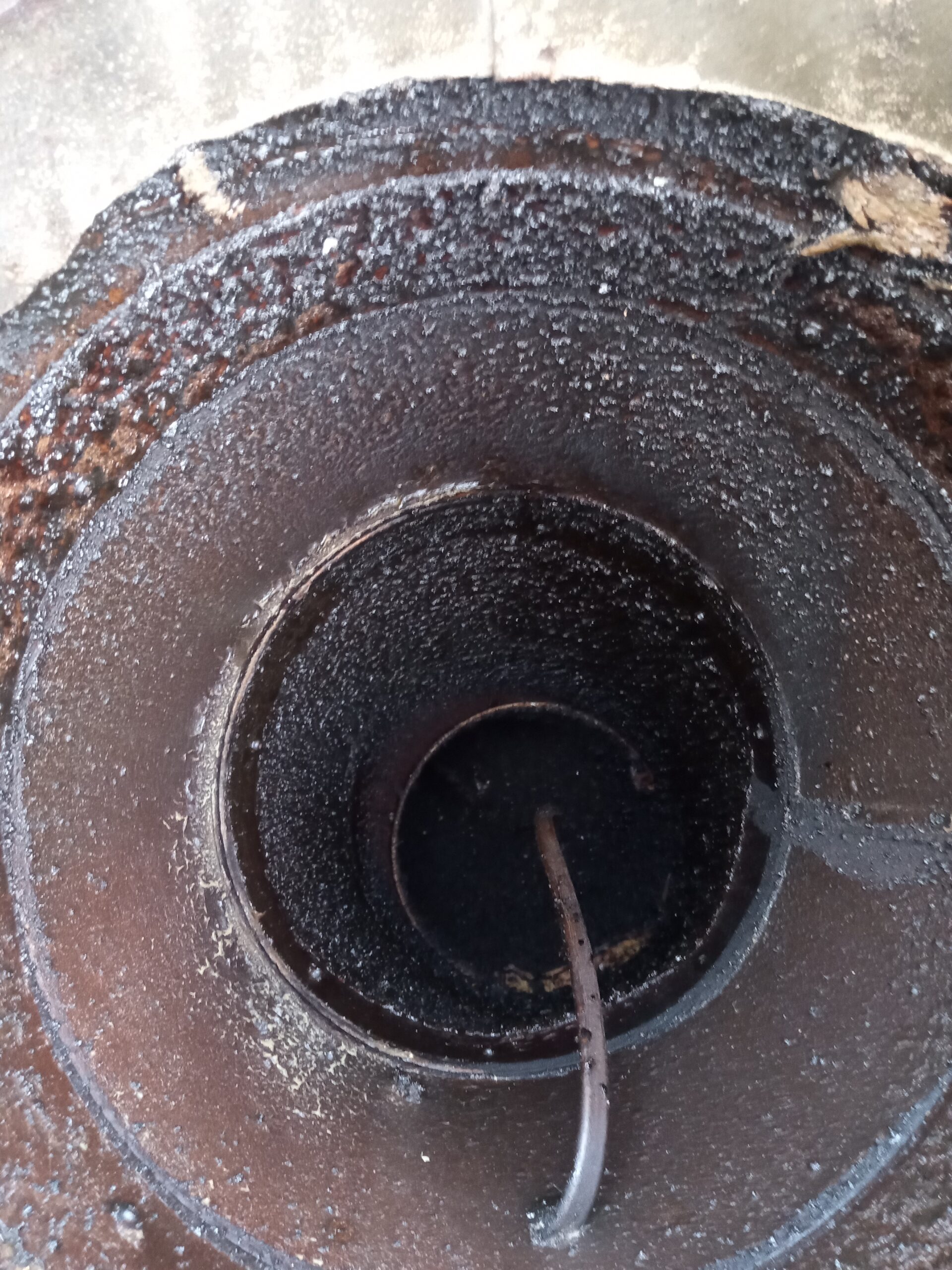 Dirty vent pipe